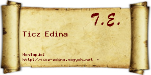 Ticz Edina névjegykártya